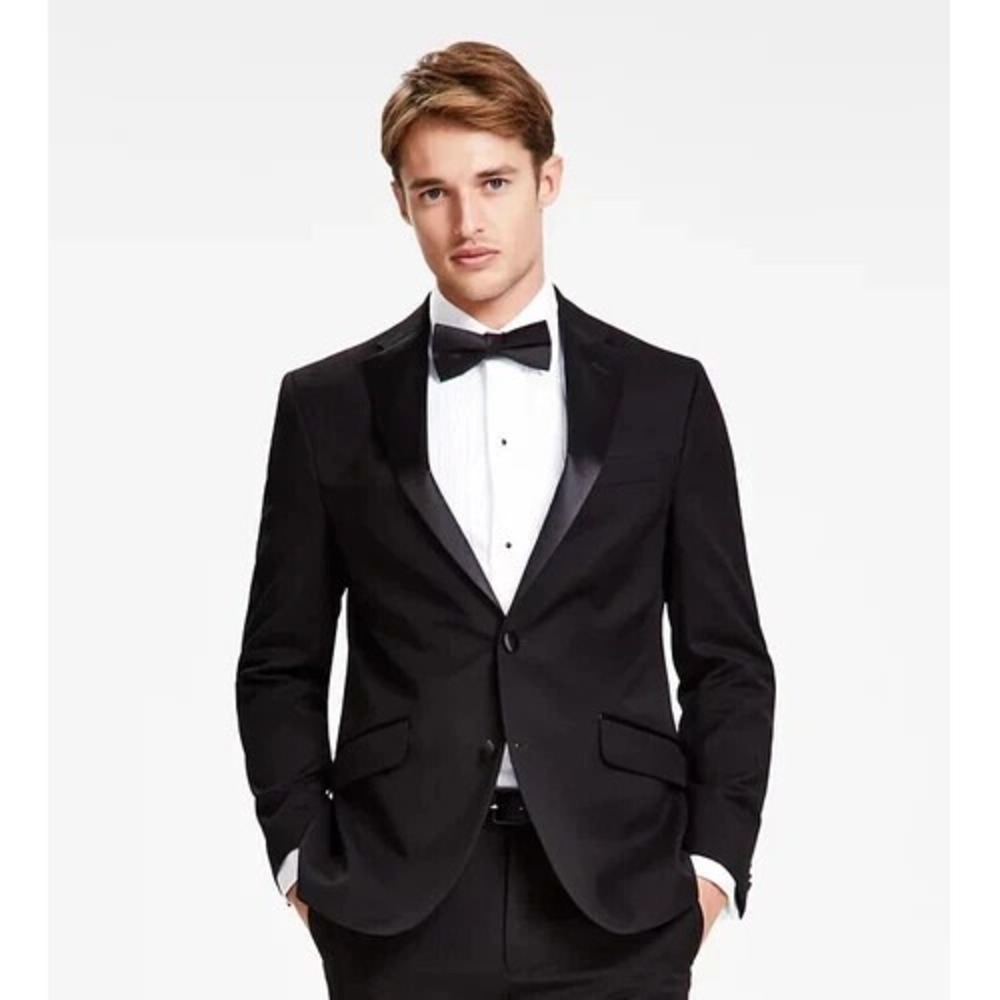Kenneth Cole Mens Slim-Fit Black Tuxedo Jacket 42S No Pants